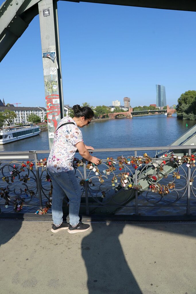 Frankfurt Main Demir yaya köprüsü